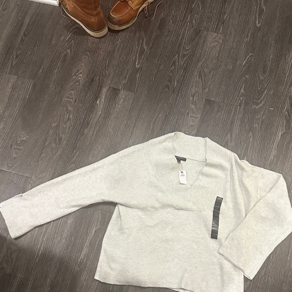 Banana Republic Soft Gray Knit Sweater